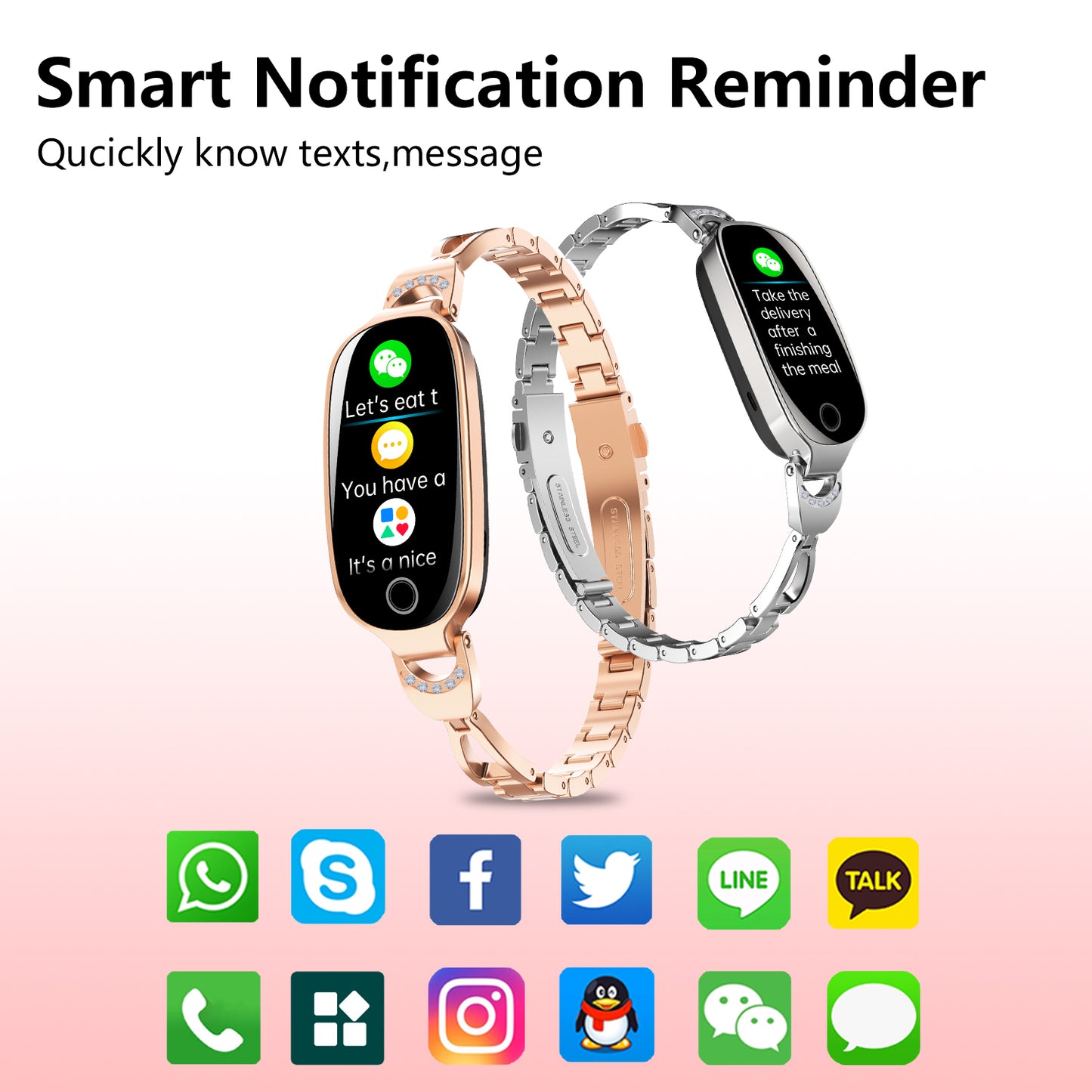 Elegant Gold Smartwatch - Health features