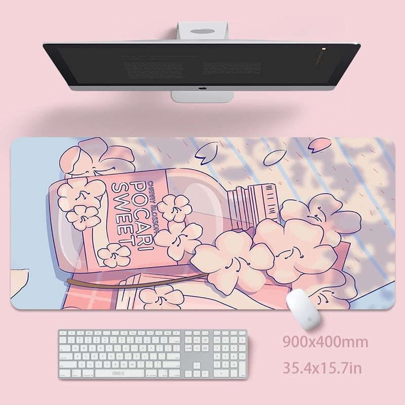 Kawaii Mousepad Cute Pink Mouse Pads Large Mouse Mat Natural Rubber Keyboard Mat PC Mat Desk Pad Mouse Mat Mouse Pad Mouse Mats