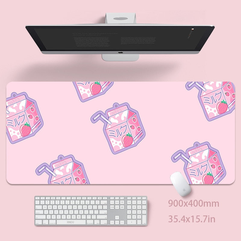 Mouse Pad Cute Pink Table Mats Computer Mousepad Keyboard Mat Big Desk Pad 100x50cm Large Gamer Mousemats Mausepads Mouse Mat