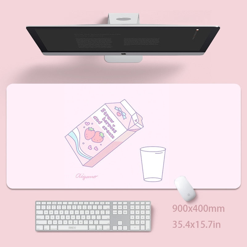 Mouse Pad Cute Pink Table Mats Computer Mousepad Keyboard Mat Big Desk Pad 100x50cm Large Gamer Mousemats Mausepads Mouse Mat