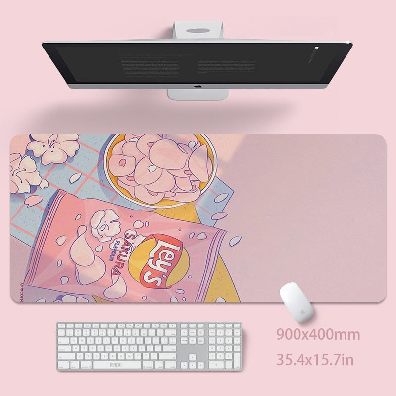 Kawaii Mousepad Cute Pink Mouse Pads Large Mouse Mat Natural Rubber Keyboard Mat PC Mat Desk Pad Mouse Mat Mouse Pad Mouse Mats