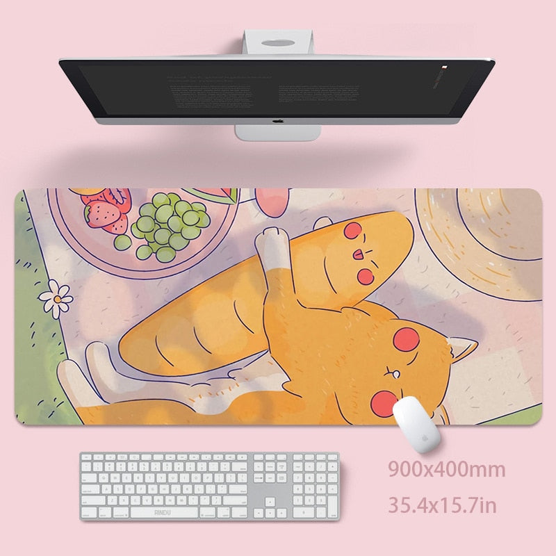Kawaii Mousepad Cute Pink Mouse Pads Large Mouse Mat Natural Rubber Keyboard Mat PC Mat Desk Pad Mouse Mat Mouse Pad Mouse Mats