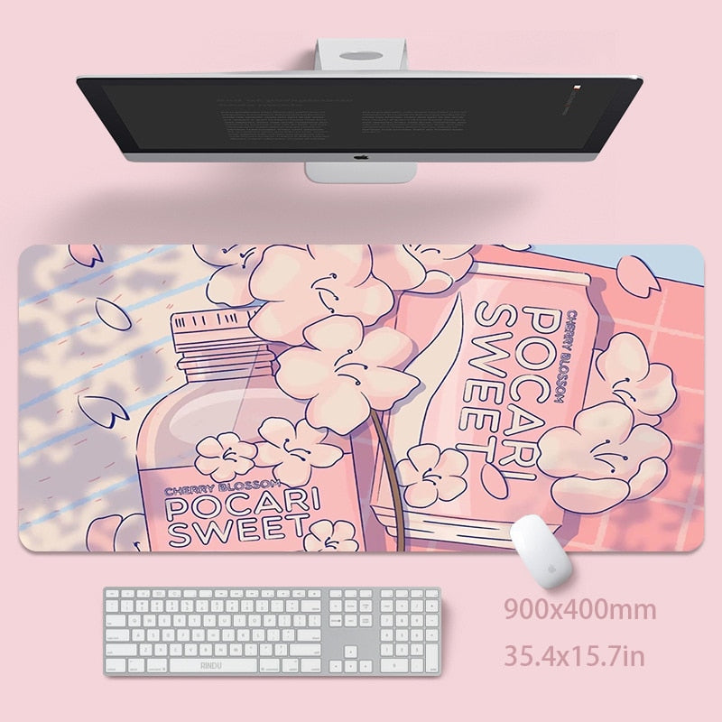 Kawaii Mousepad Cute Pink Mouse Pads Large Mouse Mat Natural Rubber Keyboard Mat PC Mat Desk Pad Mouse Mat Mouse Pad Mouse Mats