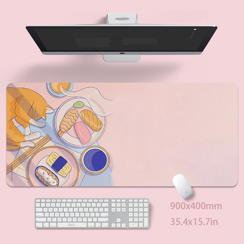 Kawaii Mousepad Cute Pink Mouse Pads Large Mouse Mat Natural Rubber Keyboard Mat PC Mat Desk Pad Mouse Mat Mouse Pad Mouse Mats