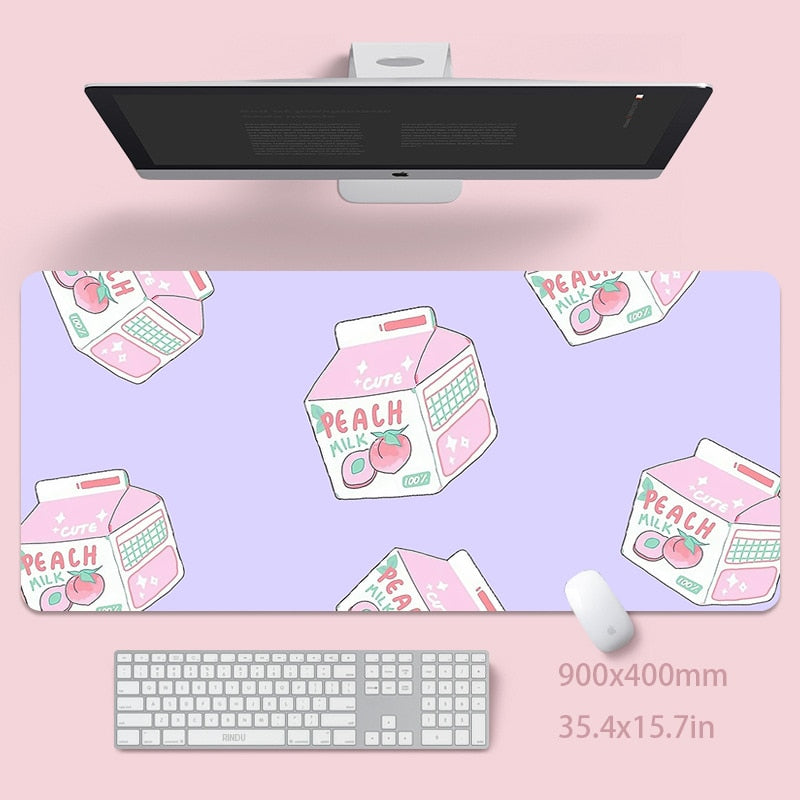 Mouse Pad Cute Pink Table Mats Computer Mousepad Keyboard Mat Big Desk Pad 100x50cm Large Gamer Mousemats Mausepads Mouse Mat