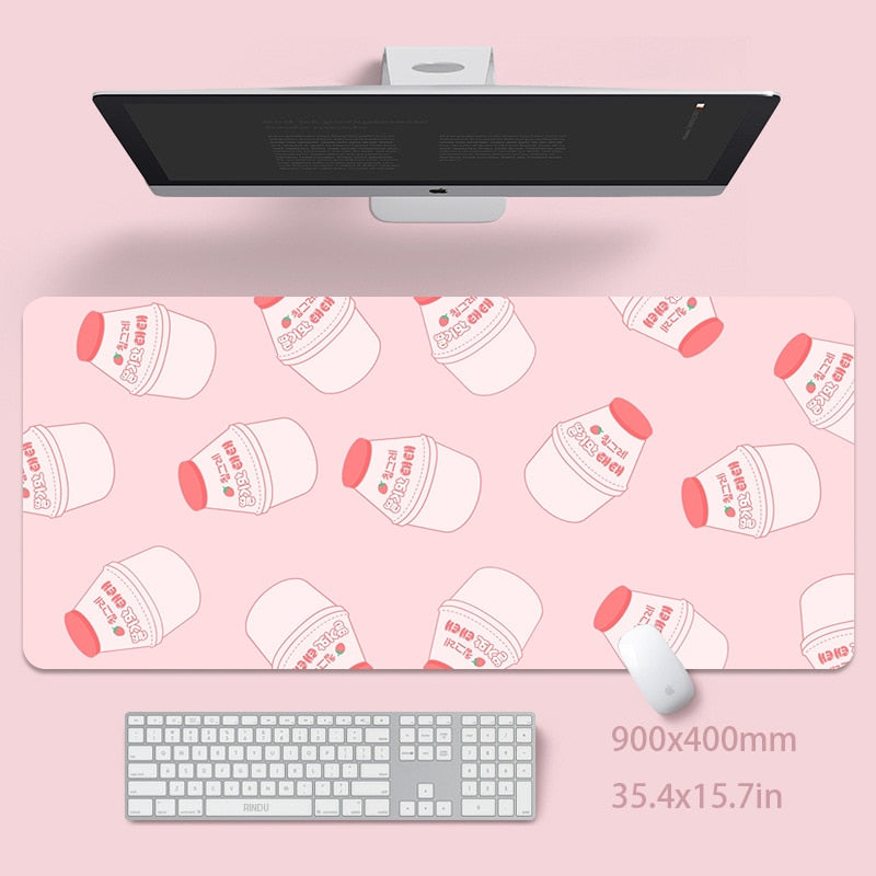 Mouse Pad Cute Pink Table Mats Computer Mousepad Keyboard Mat Big Desk Pad 100x50cm Large Gamer Mousemats Mausepads Mouse Mat
