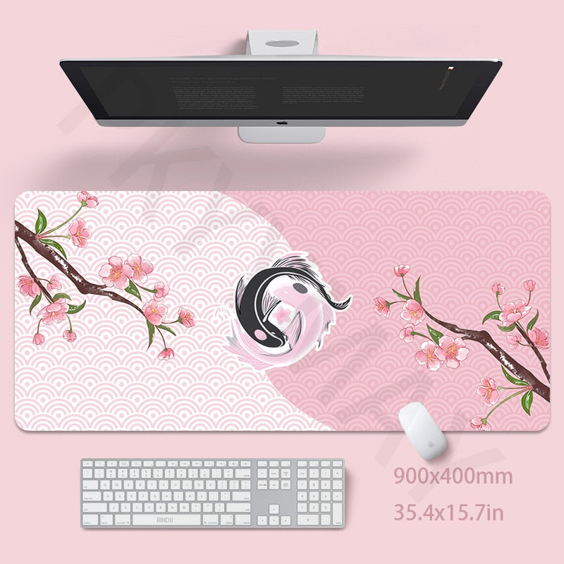 Pink Mouse Mat 40x90cm Girl Gaming Mousepad Gamer Mouse Pad 55x100cm Cute Dek Pad Ladys Desk Mat Soft Pad For Table 30x80cm
