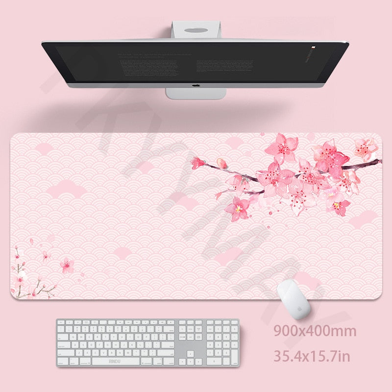 Pink Mouse Mat 40x90cm Girl Gaming Mousepad Gamer Mouse Pad 55x100cm Cute Dek Pad Ladys Desk Mat Soft Pad For Table 30x80cm