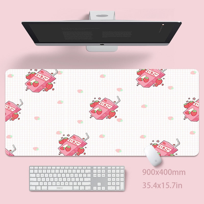 Mouse Pad Cute Pink Table Mats Computer Mousepad Keyboard Mat Big Desk Pad 100x50cm Large Gamer Mousemats Mausepads Mouse Mat