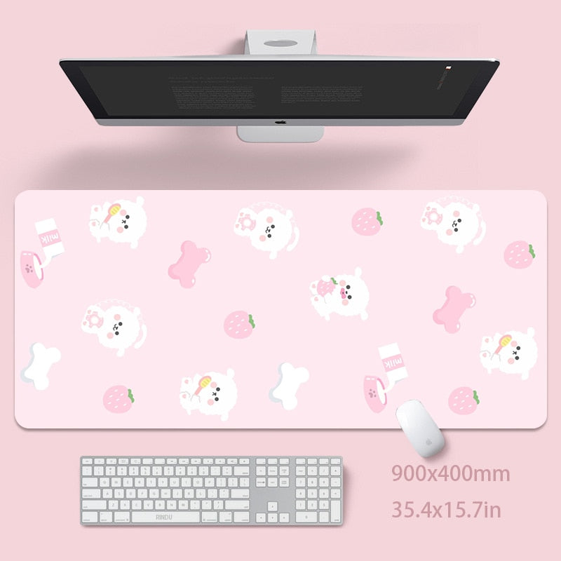 Mouse Pad Cute Pink Table Mats Computer Mousepad Keyboard Mat Big Desk Pad 100x50cm Large Gamer Mousemats Mausepads Mouse Mat