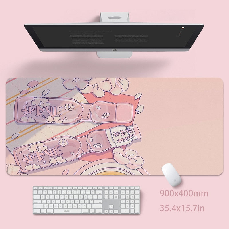 Kawaii Mousepad Cute Pink Mouse Pads Large Mouse Mat Natural Rubber Keyboard Mat PC Mat Desk Pad Mouse Mat Mouse Pad Mouse Mats