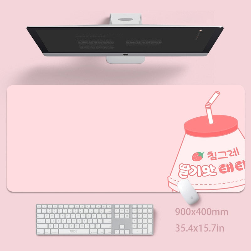 Mouse Pad Cute Pink Table Mats Computer Mousepad Keyboard Mat Big Desk Pad 100x50cm Large Gamer Mousemats Mausepads Mouse Mat